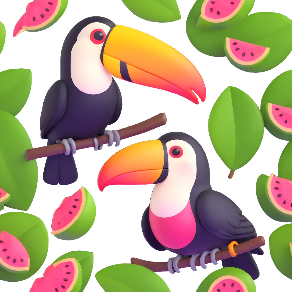 toucan and guava together emoji