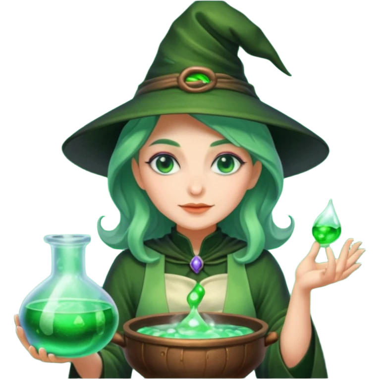 green witch cooking potion emoji