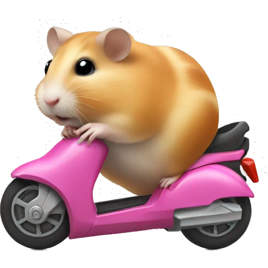hamster on motorroller emoji