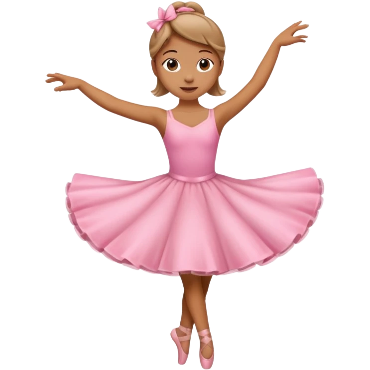 Emoji of pink dress cutie patutie twirling ballerina  emoji