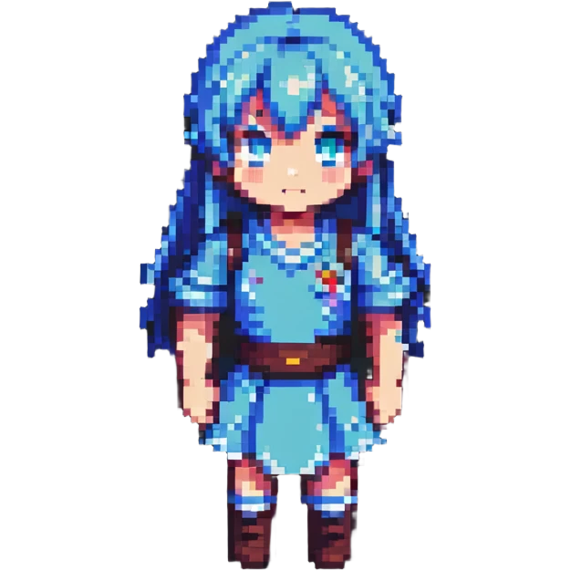 retro anime character in Japanese style emoji