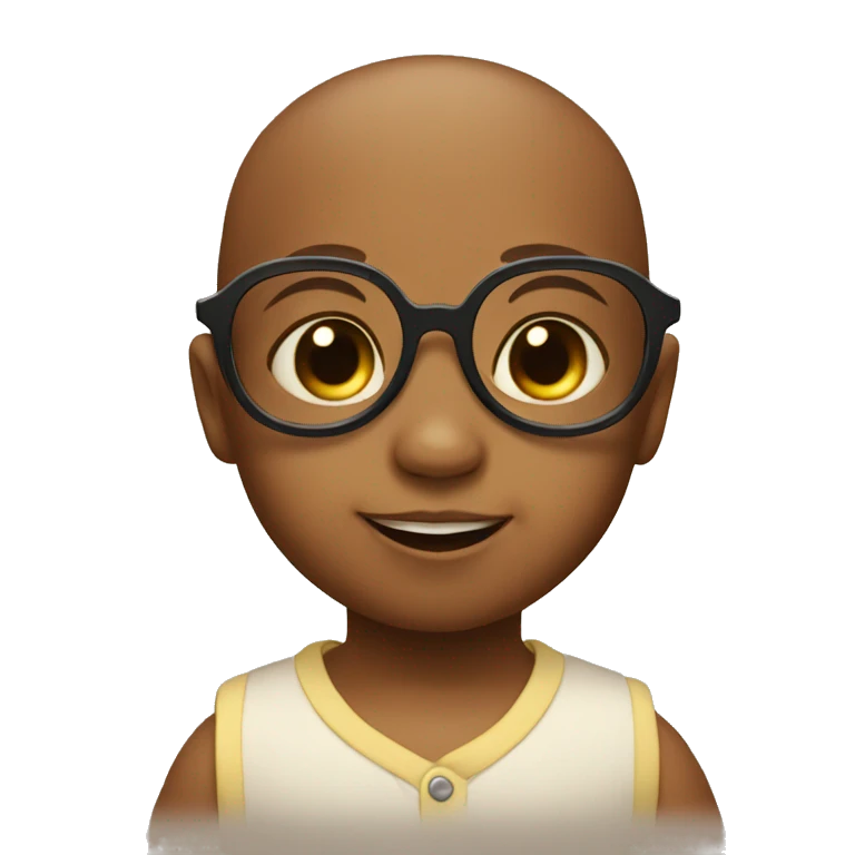 Baby with glasses emoji
