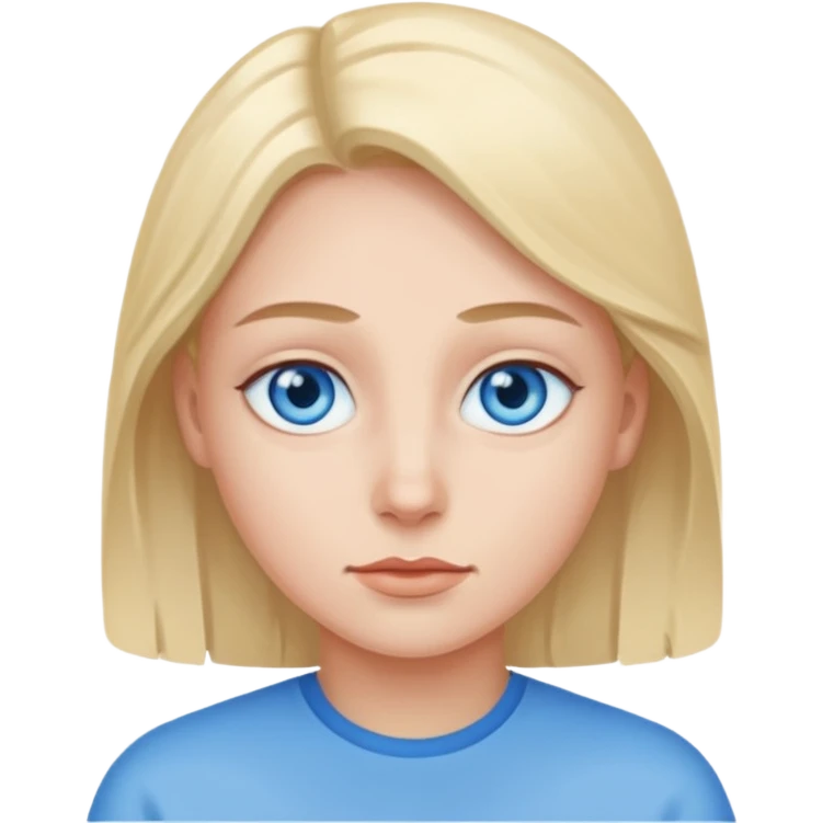change eyes to blue emoji