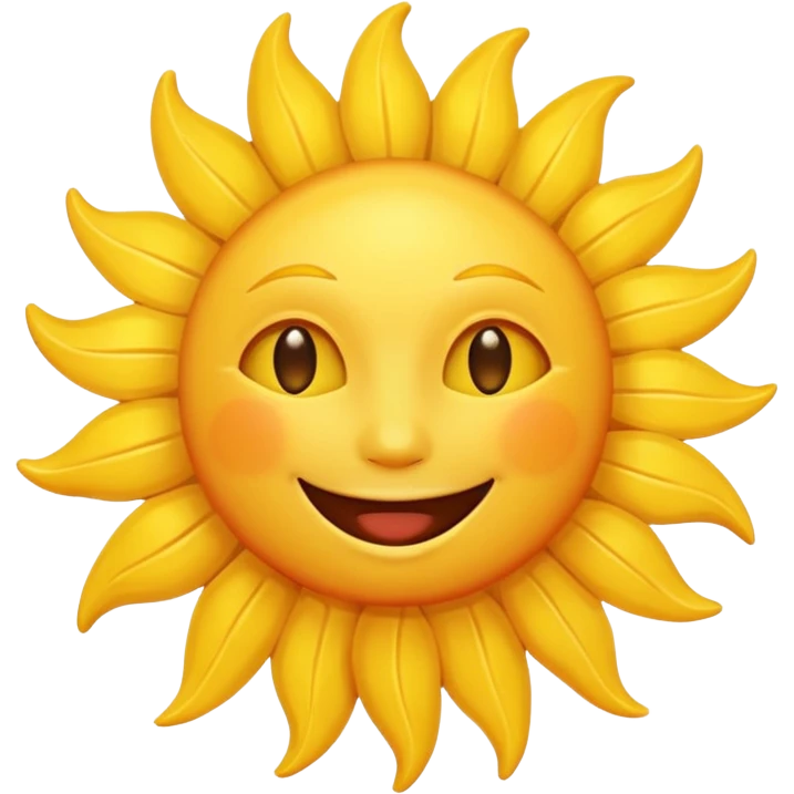 smiling sun emoji, simple and cheerful emoji