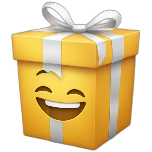gift box with smile emoji