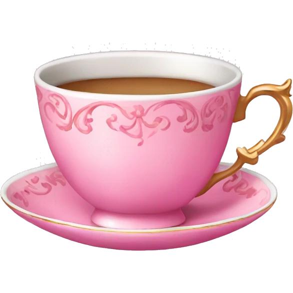 Fancy pink teacup emoji