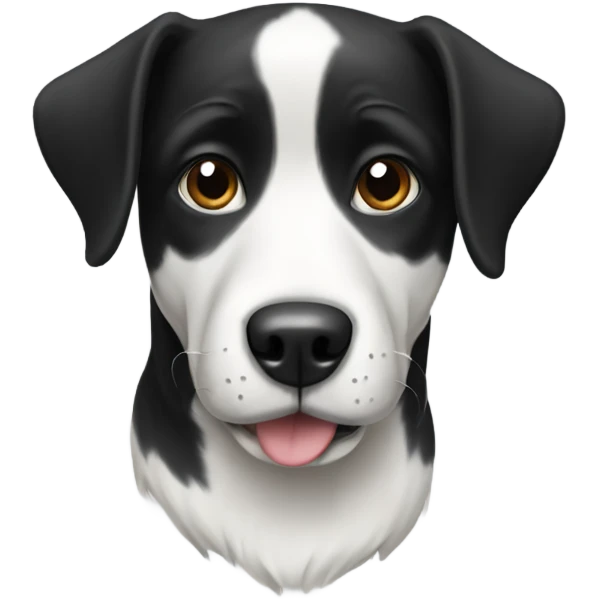 Black and white dog  emoji