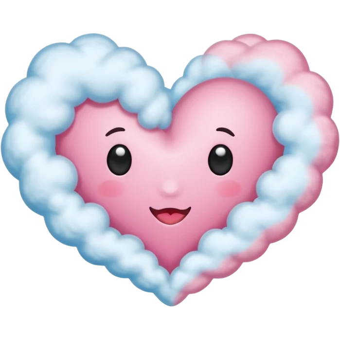 pink heart cloud emoji