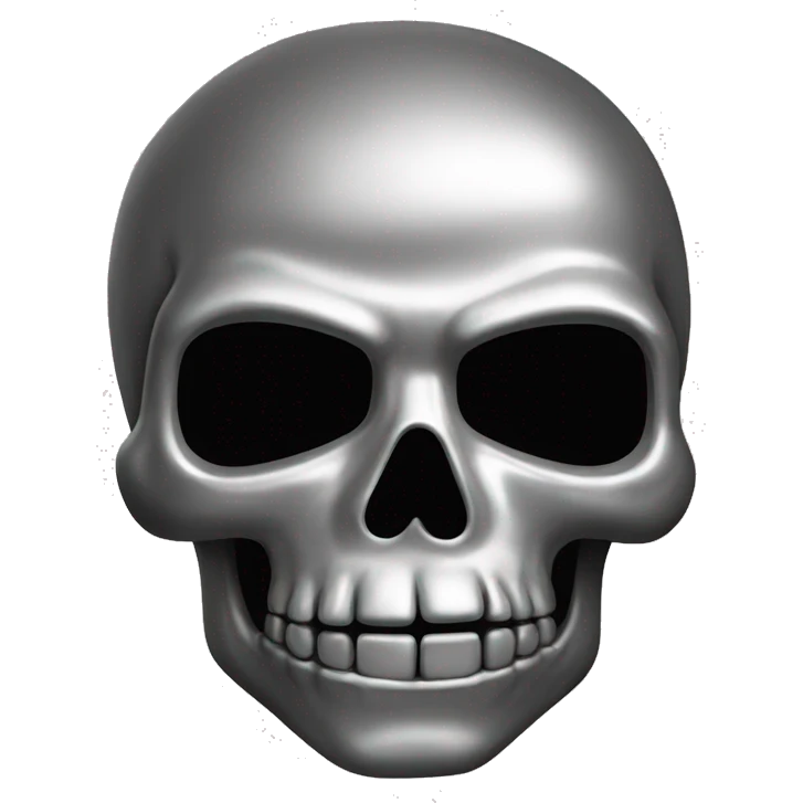 Metalic skull emoji