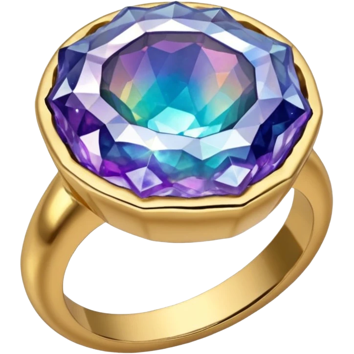crystal geode ring emoji