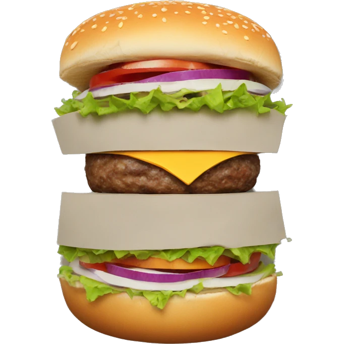 burger top view open emoji