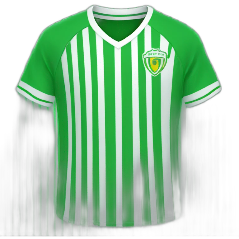 football shirt with vertical lines green and white emoji