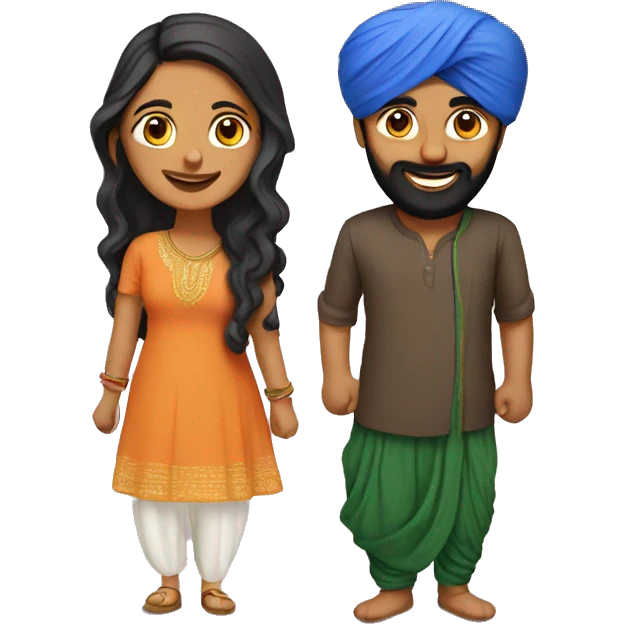 Punjabi couple emoji