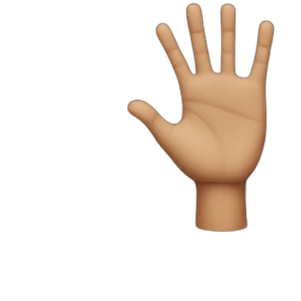 four-fingers emoji