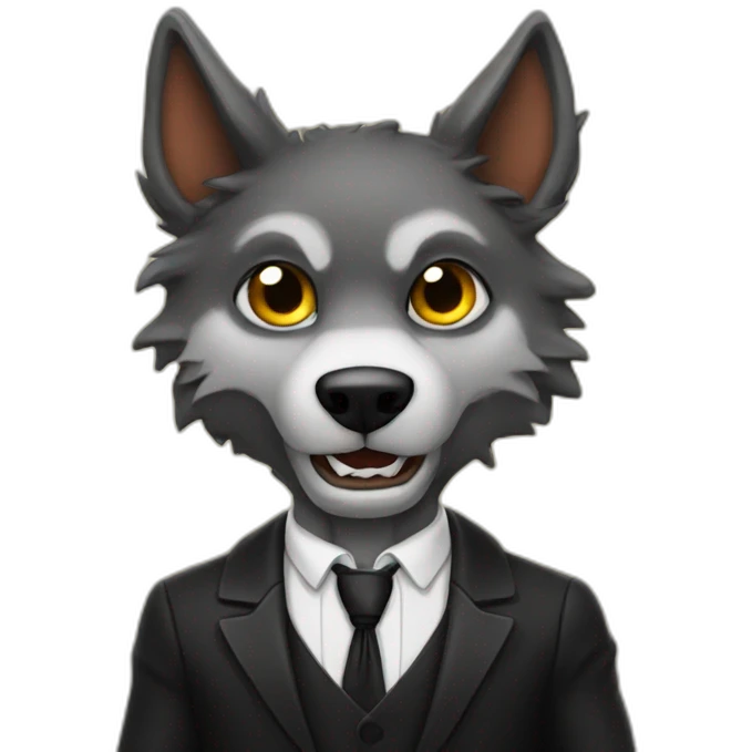 Werewolf in a tux emoji