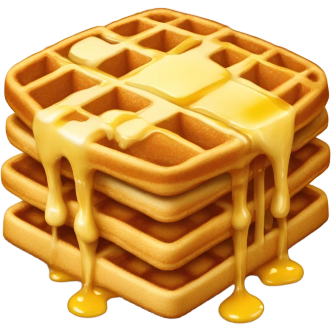 Waffle with butter and syrup  emoji