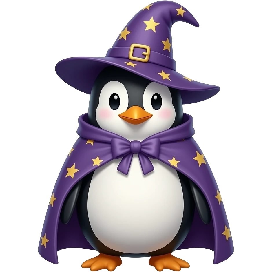 Penguin Wizard emoji