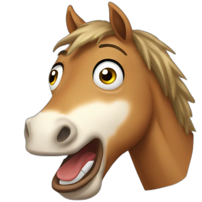 surprised horse emoji