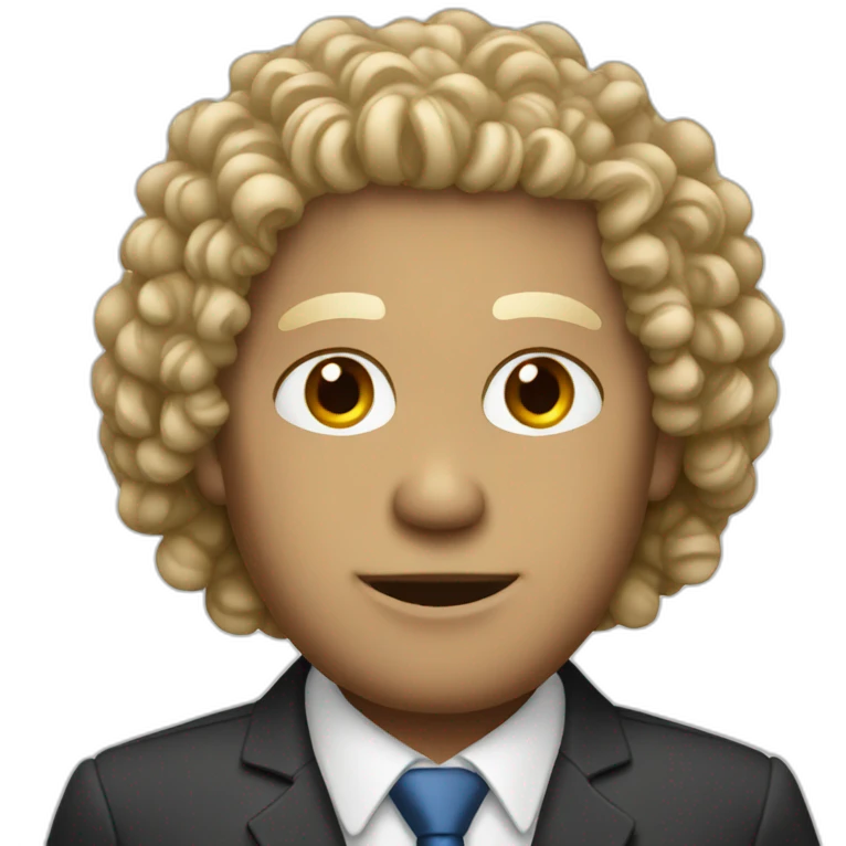 Curly light hair president emoji