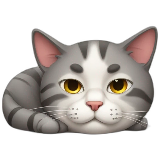 Sarcastic sleepy cat emoji