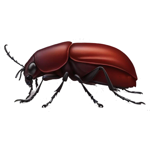 Dark red beetle   emoji
