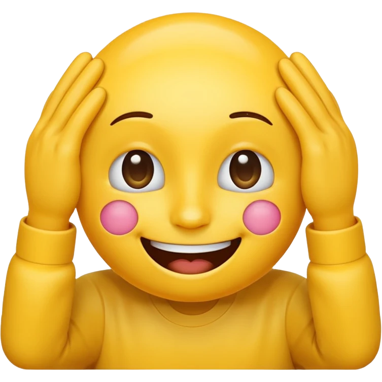 yellow emoticon with Hands OVER eyes emoji