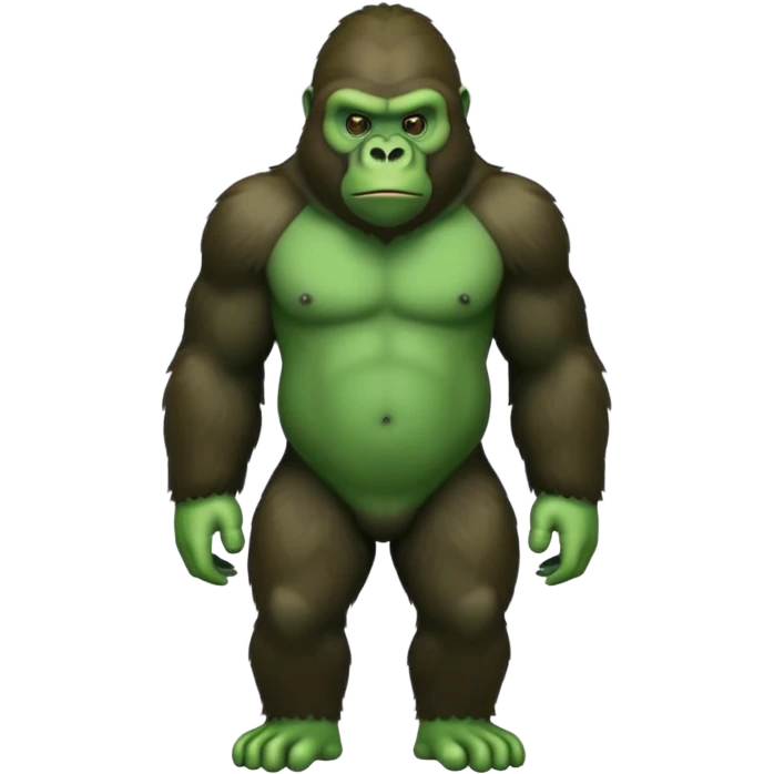 gorilla tag gorilla no legs and green emoji