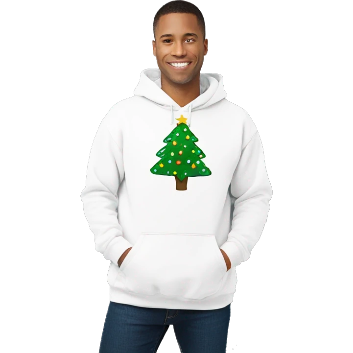 white christmas tree hoodie emoji