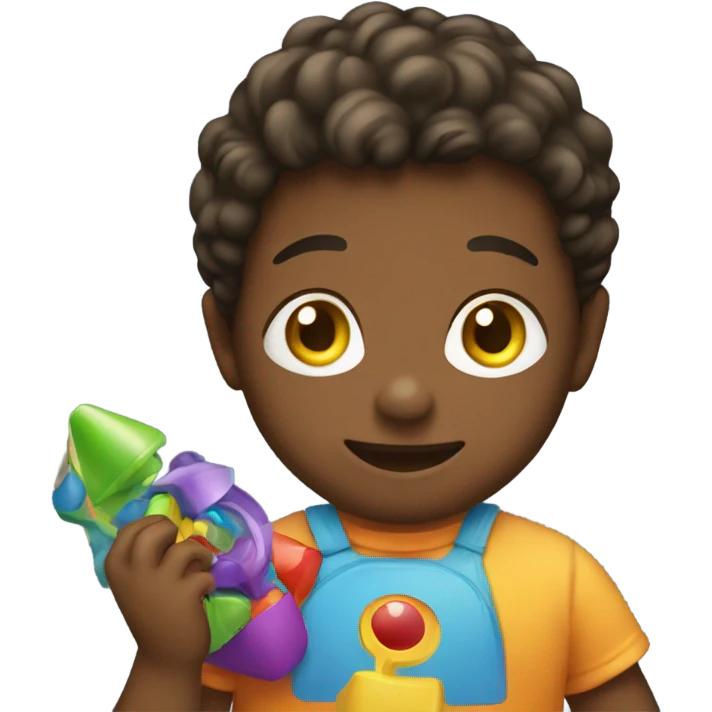 kid playing with toys emoji
