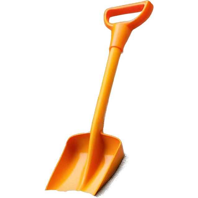 Small Plastic Kids shovel in Sand  emoji