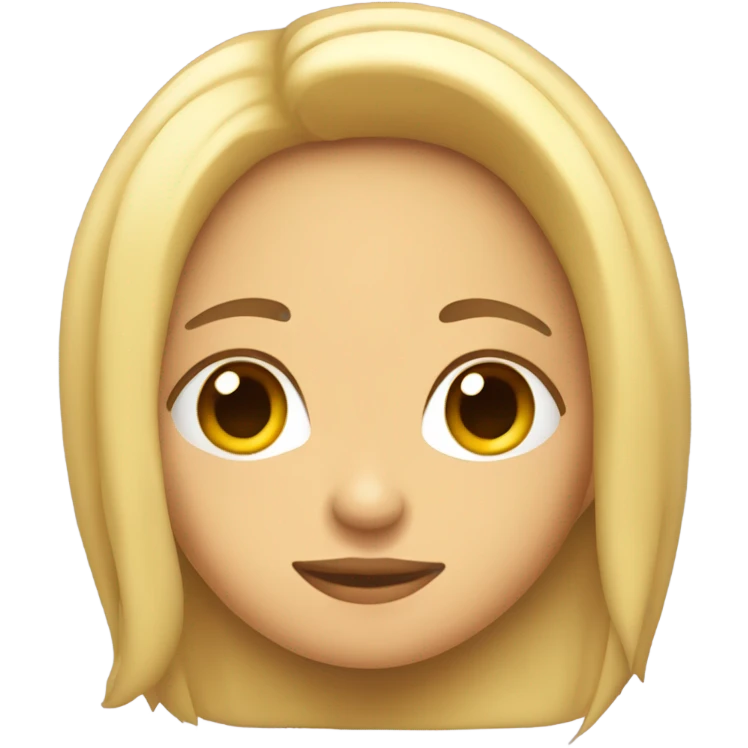 Chica blanca con pelo liso dormida  emoji