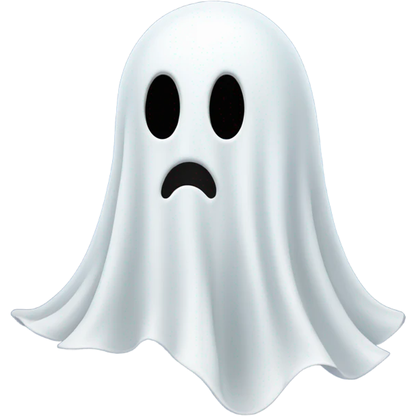 Ghost with upside down head emoji