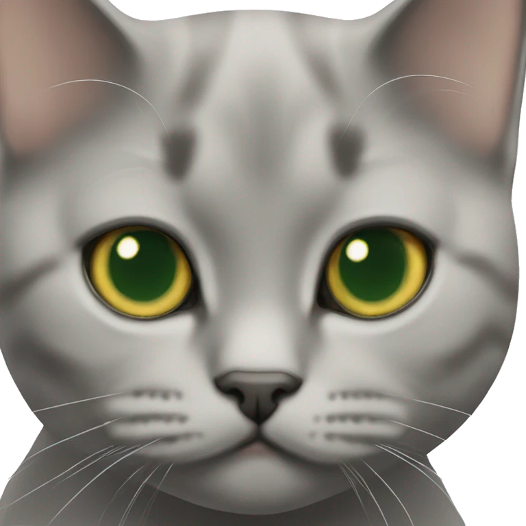 British shorthair cat gold ny11 green eyes emoji
