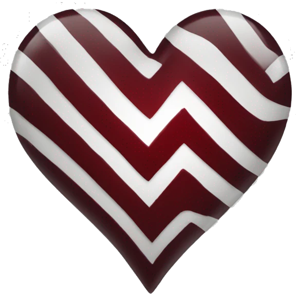 glossy dark red heart emoji