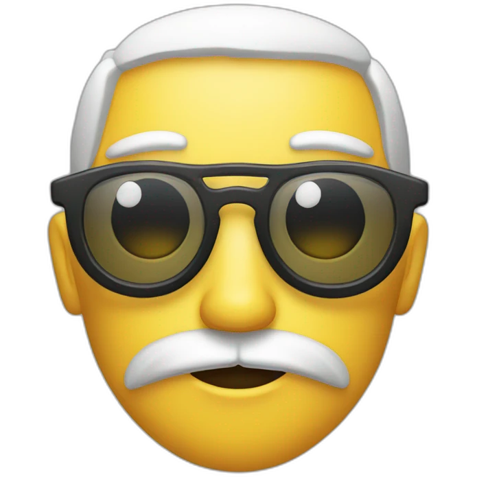 craneo con lentes emoji