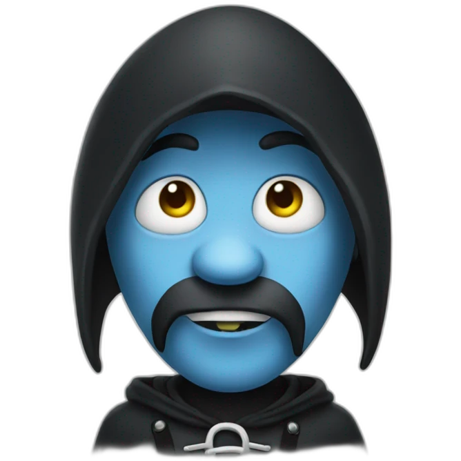 goth Smurf emoji