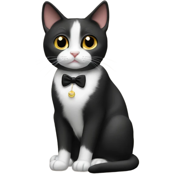 Tuxedo cat￼ emoji