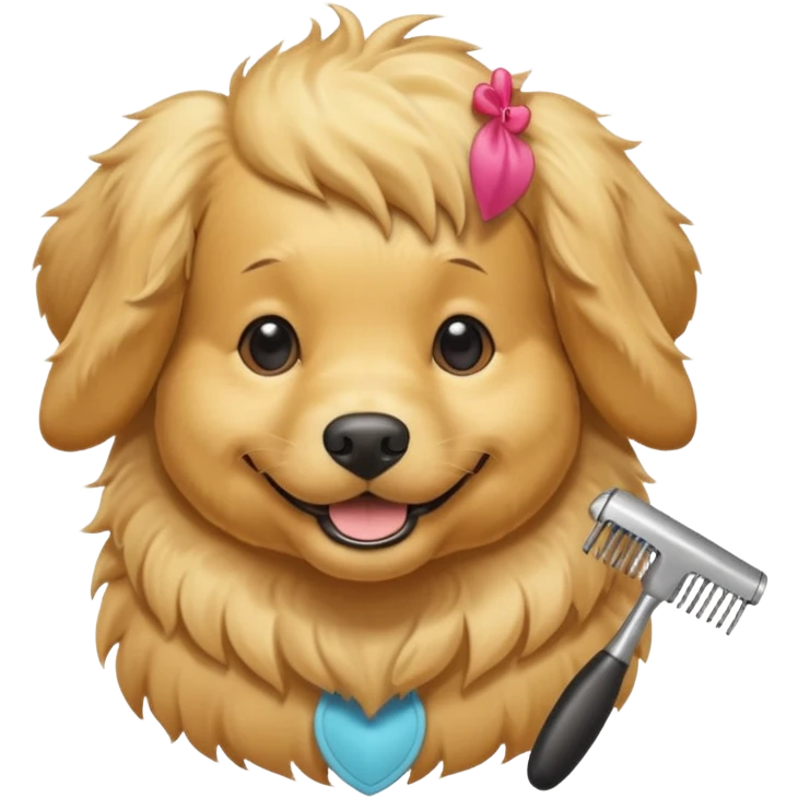 perro en peluqueria canina emoji