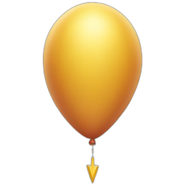 Down arrow like a ballon emoji