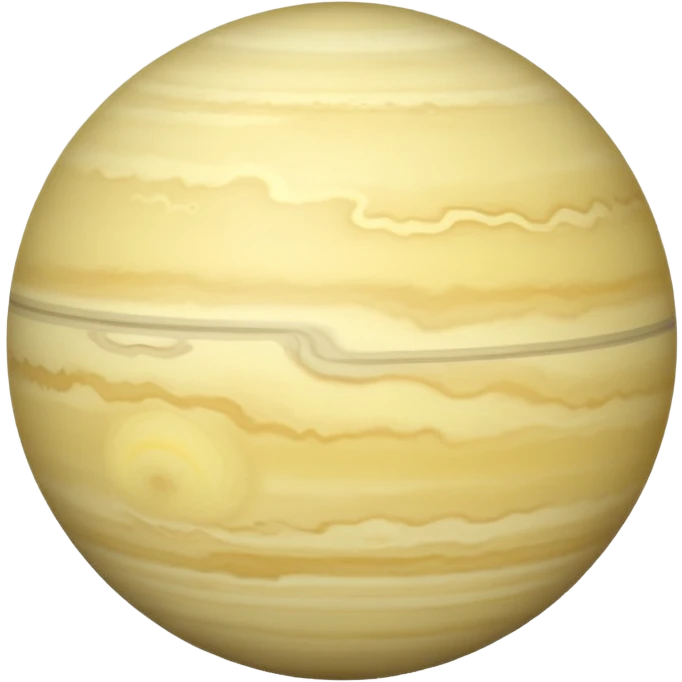 Venus planet emoji, pale grayish yellow sphere, subtle soft haze, no visible features, simple and round, no text emoji