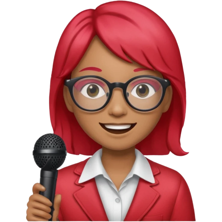 strawberry be hand the mic glasses  emoji