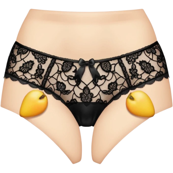 Plain Black panties emoji