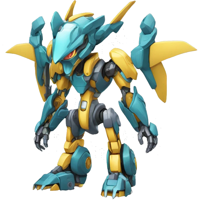 Futuristic Mechanical Pokémon-Medabot-Dragon full body emoji