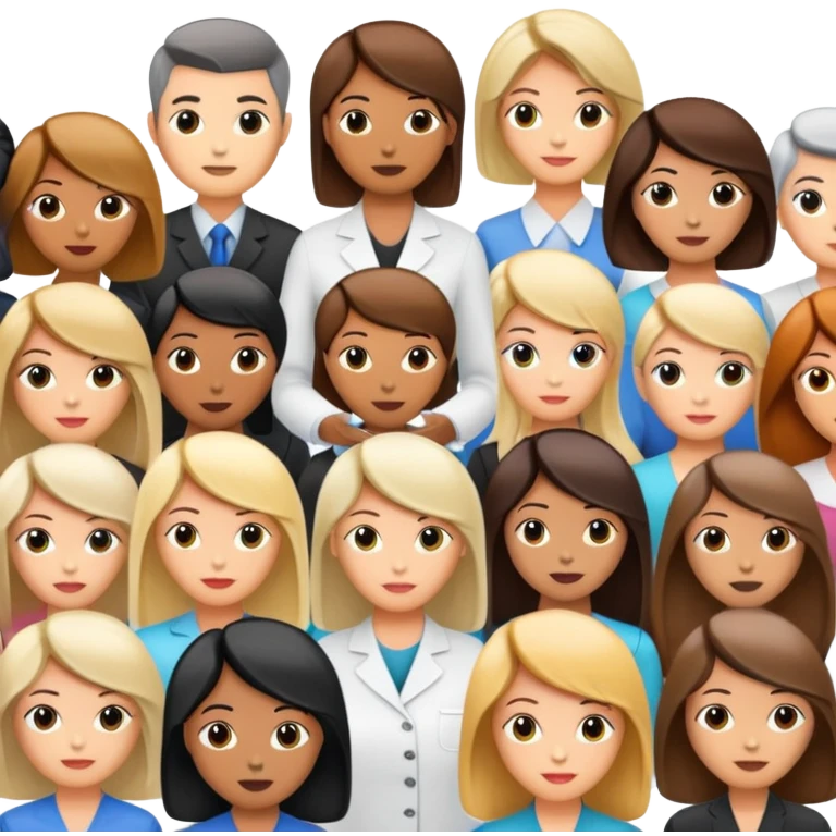 hair salon seminar with presenter and audience emoji