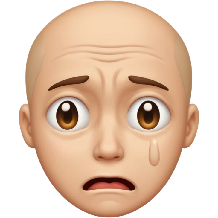 Crying kind of crazy looking emoji