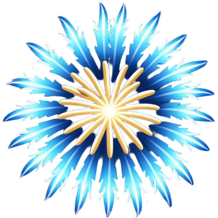 blue firework emoji