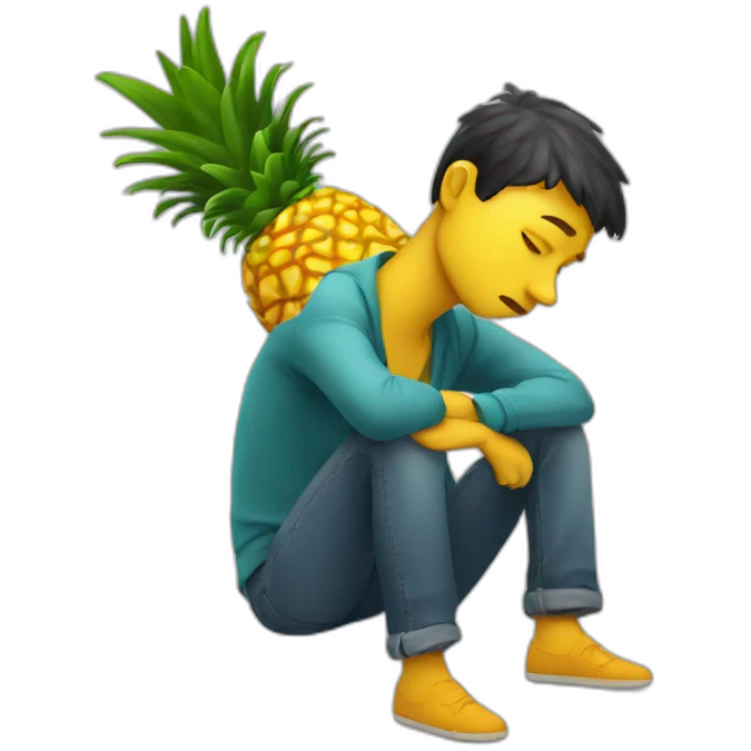 Depressed Pineapple Man emoji
