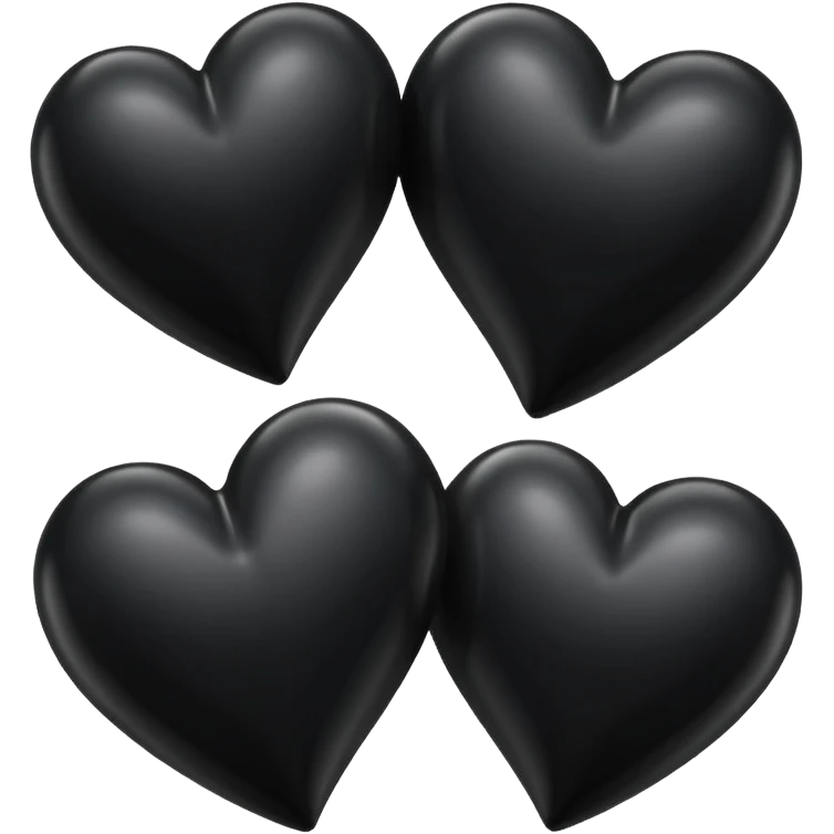İki siyah kalp Birleşik emoji