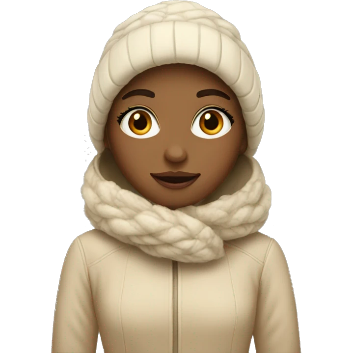 beige winter girl  emoji