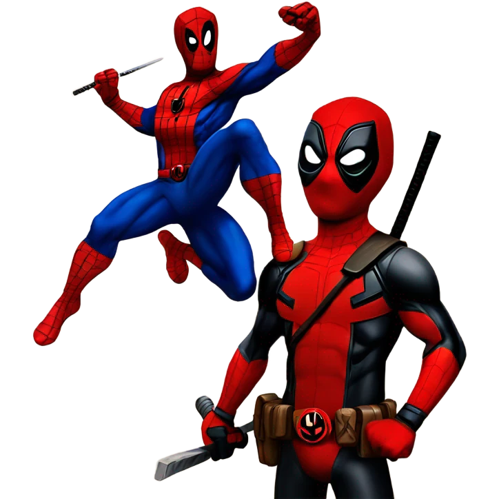 Deadpool vs spiderman emoji
